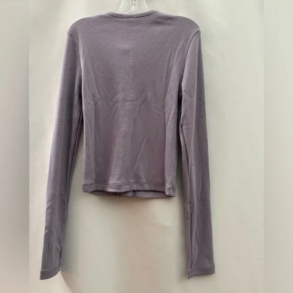 Outdoor Voices Cozy Rib Cropped Cardigan Earl Grey XS - Picture 4 of 5